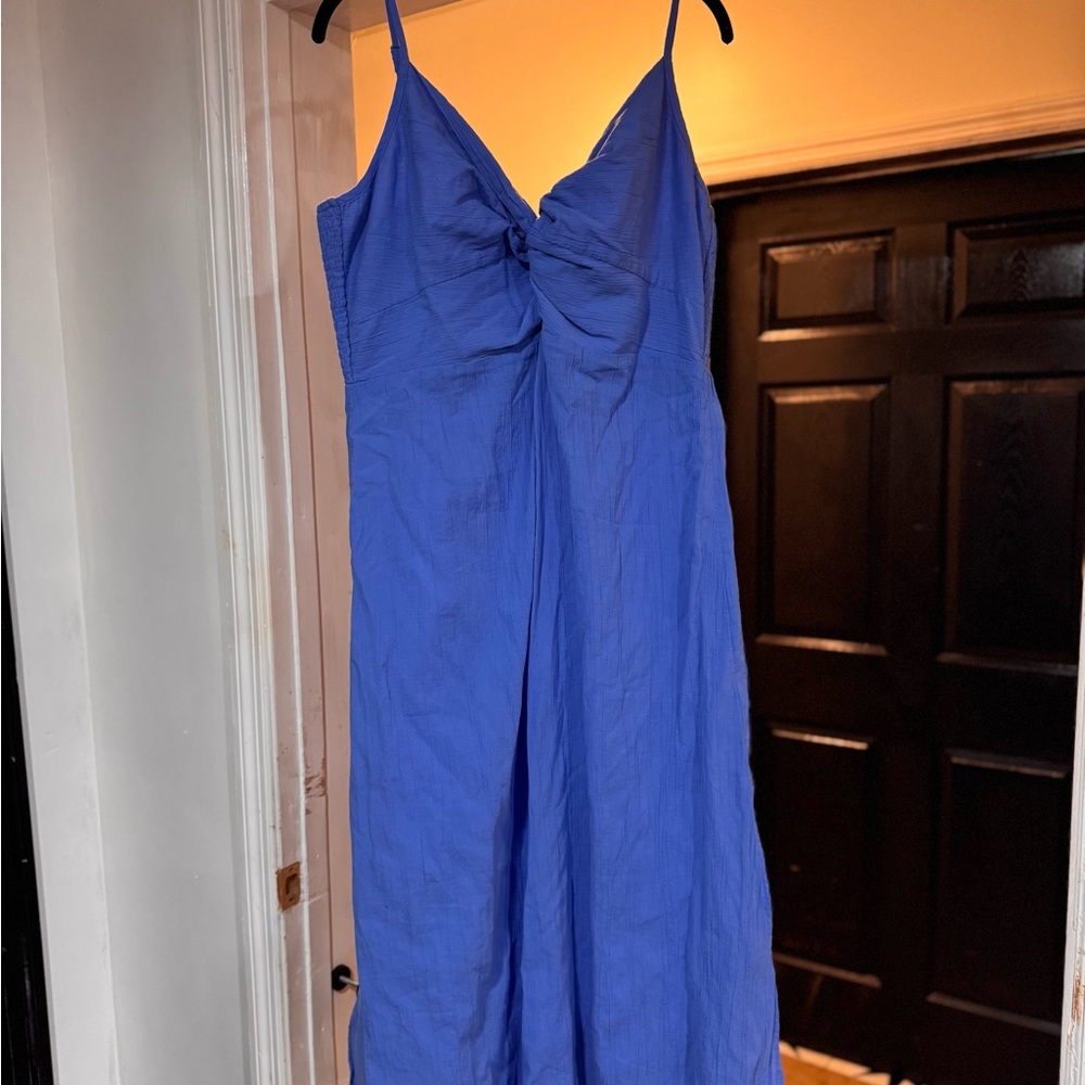 Summer Blue Spaghetti Strap Dress